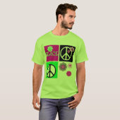 熱い色の平和Tシャツおよびギフト Tシャツ (正面フル)