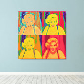 熱い芸術を好む人ポップ・アートのもいる キャンバスプリント (インサイチュ (ウッドフロア))