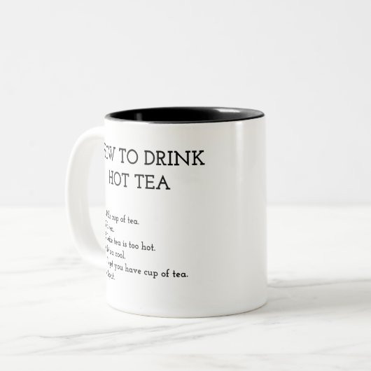 熱い茶を飲む方法 ツートーンマグカップ (正面左)