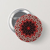 熱い葉の万華鏡のように千変万化するパターン 缶バッジ (正面&裏面)