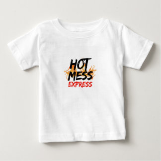 熱い表現めちゃくちゃのTシャツ ベビーTシャツ