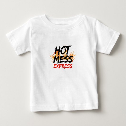 熱い表現めちゃくちゃのTシャツ ベビーTシャツ (正面)