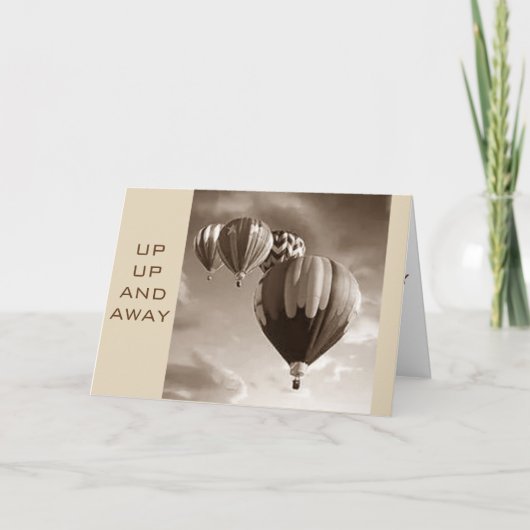 熱い誕生日の気球で カード (正面)