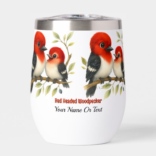 熱い赤毛頭のキツツキ (正面)