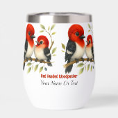 熱い赤毛頭のキツツキ (背面)