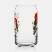 熱い赤毛頭のキツツキ ガラス缶 (右)