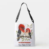 熱い赤毛頭のキツツキ クロスボディバッグ (裏面)