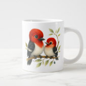 熱い赤毛頭のキツツキ ジャンボコーヒーマグカップ (右)