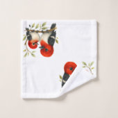 熱い赤毛頭のキツツキ バスタオルセット (ウォッシュタオル)