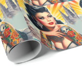 熱い隠れた女性 ラッピングペーパー (ロールコーナー)