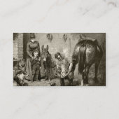 熱い靴に合っているヴィンテージの蹄鉄工 名刺 (裏面)