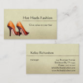 熱い靴のブティック 名刺 (正面/裏面)