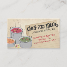 熱い食糧香りのシェフのケイタリングビジネスカード 名刺