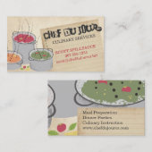 熱い食糧香りのシェフのケイタリングビジネスカード 名刺 (正面/裏面)