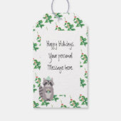 熱い飲み物を持ったルーン ギフトタグ (裏面)