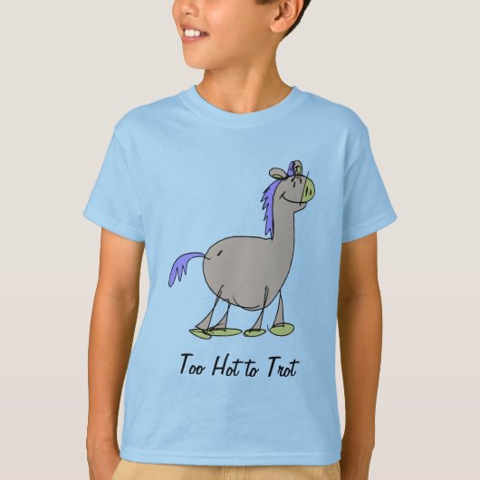 熱い馬小走りに走るため Tシャツ (正面)