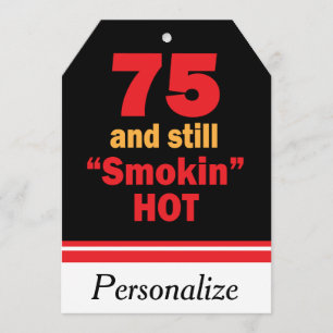 熱い75およびまだSmokin -第75誕生日 カード