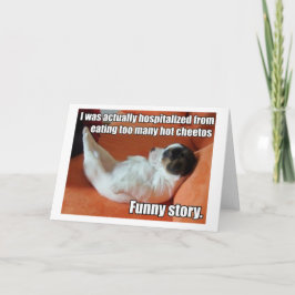 熱いCheetosの子犬の挨拶状 カード