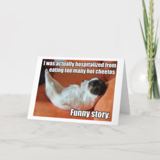 熱いCheetosの子犬の挨拶状 カード