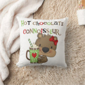 熱いChocolateConoisseurの女の子くま クッション (ブランケット)