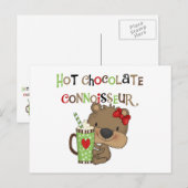 熱いChocolateConoisseurの女の子くま ポストカード (正面/裏面)
