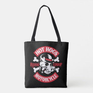 熱いHogs™のクラシックで黒い両面のトートバック トートバッグ