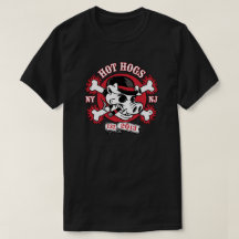 熱いHogs™クラシックなメンズ黒の乗客のTシャツ