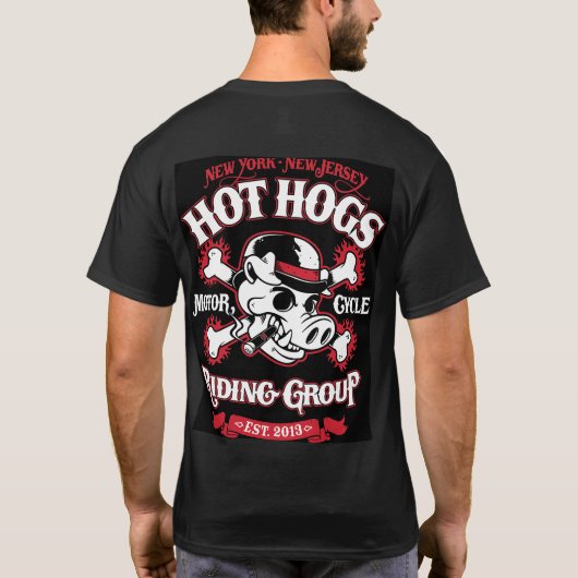 熱いHogs™メンズTシャツ Tシャツ (裏面)