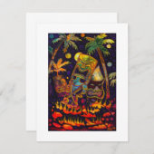 熱いTikiの溶岩の招待状 招待状 (正面/裏面)