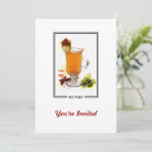 熱いToddyのカクテルのマーカーのスケッチ 招待状 (スタンド正面)