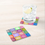 熱いxのパンのコースター スクエアペーパーコースター (インサイチュ)