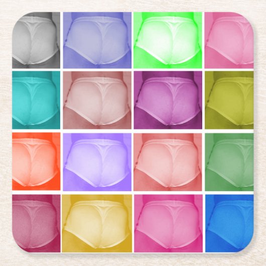 熱いxのパンのコースター スクエアペーパーコースター (正面)