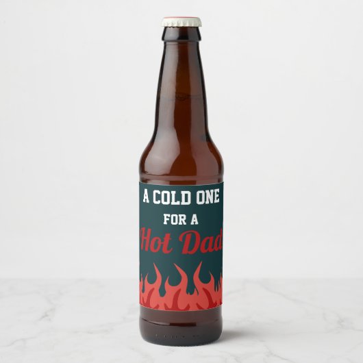 熱おもしろいいパパ父の日ノベルティに冷たい ビールラベル (正面)