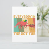 熱おもしろいい浴槽の中でザラザラ サンキューカード (スタンド正面)