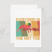 熱おもしろいい浴槽の中でザラザラ サンキューカード (正面/裏面)