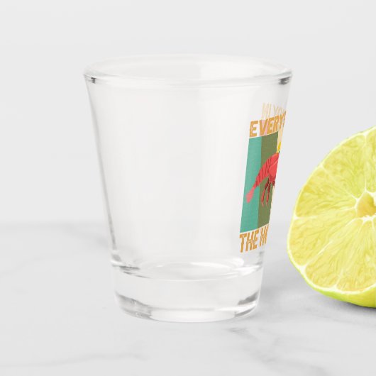 熱おもしろいい浴槽の中でザラザラ ショットグラス (左)