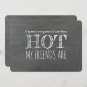 熱おもしろい友の花嫁の提案 招待状 (正面/裏面)