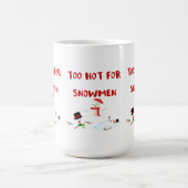 熱おもしろい過ぎて雪だるま コーヒーマグカップ (中央)