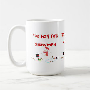 熱おもしろい過ぎて雪だるま コーヒーマグカップ