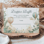 熱お洒落気球おむつラッフル エンクロージャーカード