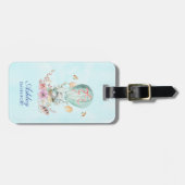 熱お洒落気球に乗るバニーカスタム ラゲッジタグ (正面横)