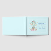 熱お洒落気球に乗るバニーベビー ゲストブック (全面)