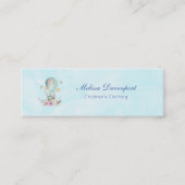 熱お洒落気球に乗るバニー スキニー名刺 (正面)