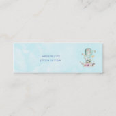 熱お洒落気球に乗るバニー スキニー名刺 (裏面)