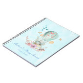 熱お洒落気球に乗るバニー ノートブック (左側)