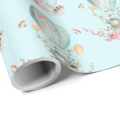 熱お洒落気球に乗るバニー ラッピングペーパー (ロールコーナー)