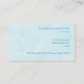 熱お洒落気球に乗るバニー 名刺 (裏面)