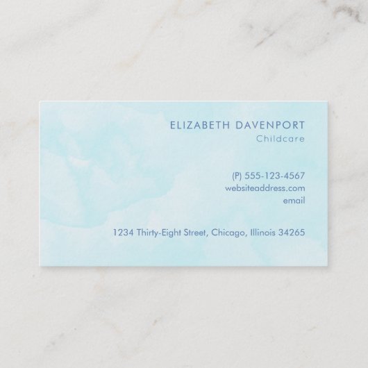 熱お洒落気球に乗るバニー 名刺 (裏面)