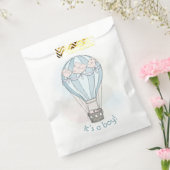 熱お洒落気球ベビーシャワーバッグ フェイバーバッグ (封をした状態)