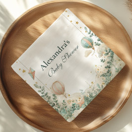 熱お洒落気球ベビーシャワー スタンダードカクテルナプキン